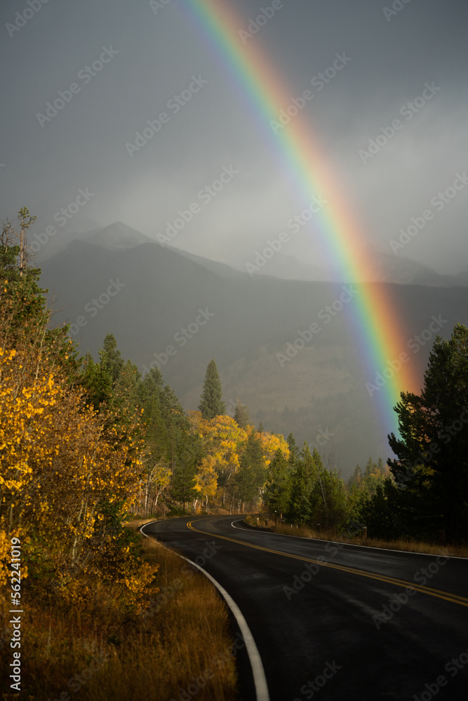 Autumn Rainbow in the Rocky Mountains