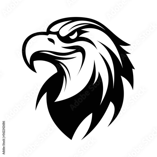 Eagle silhouette logo symbol design illustration. Clean logo mark design. Illustration for personal or commercial business branding.