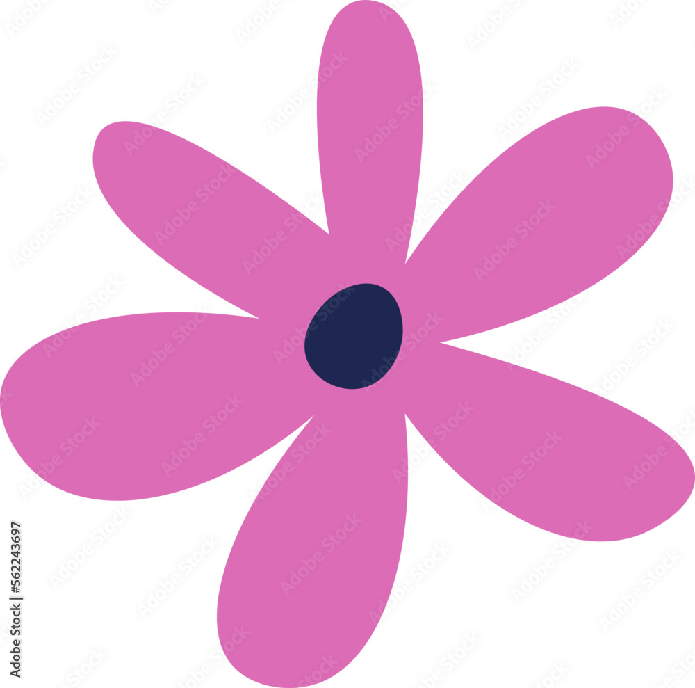 Hand drawn abstract flower doodles flat icon Hand drawn abstract flower doodles flat icon