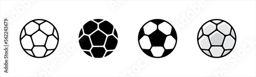 Soccer ball or football icon  symbol  signs  vector for sports apps and websites