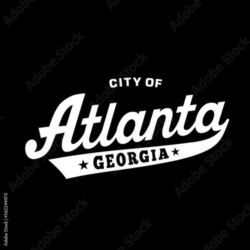 Atlanta, Georgia lettering design. Atlanta typography design. Vector and illustration.
