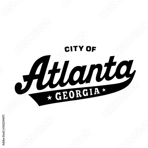 Atlanta, Georgia lettering design. Atlanta typography design. Vector and illustration.
