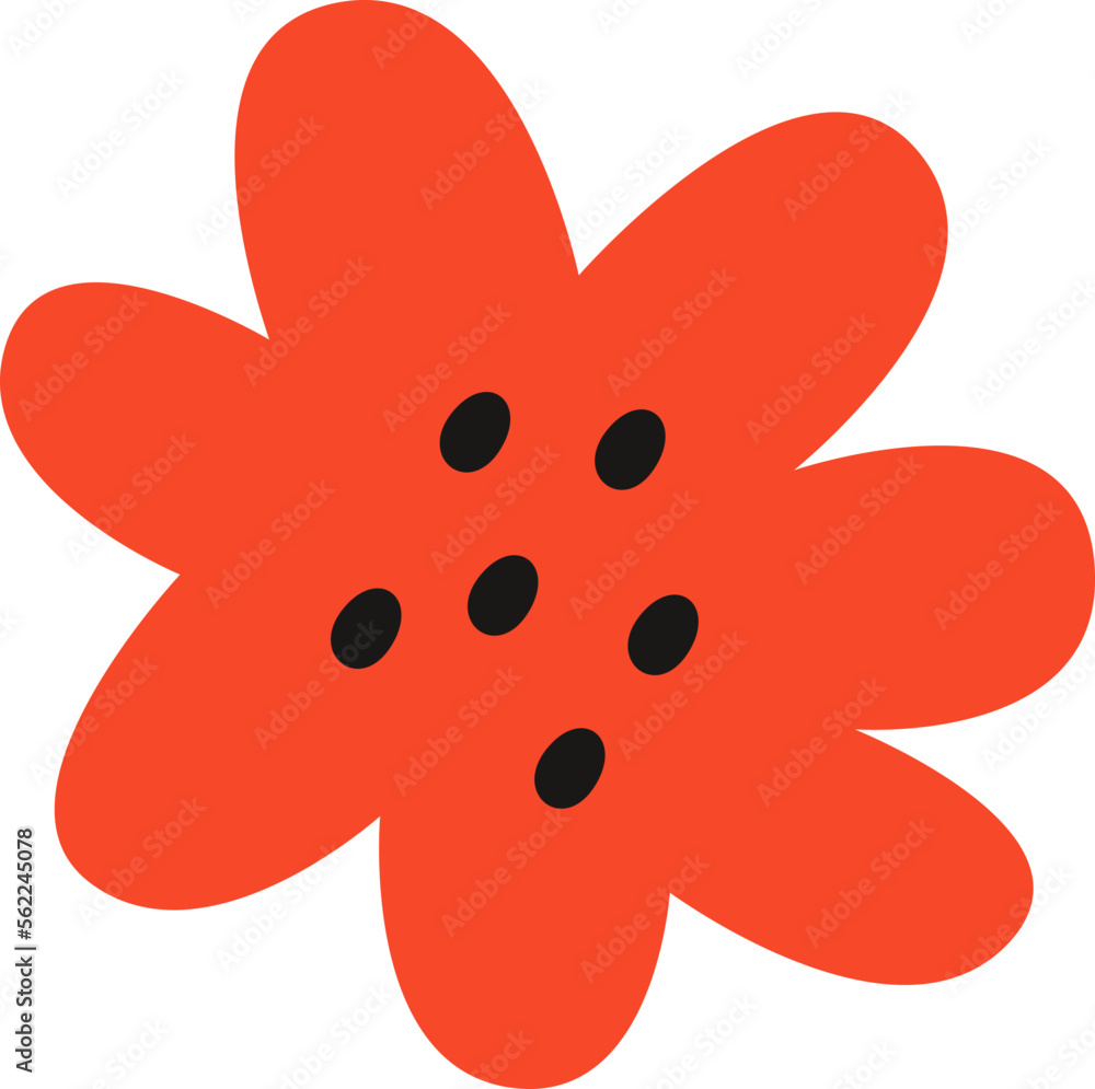 Decorative hand drawn abstract flower Decorative hand drawn abstract flower