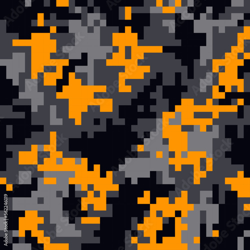 orange camouflage pattern