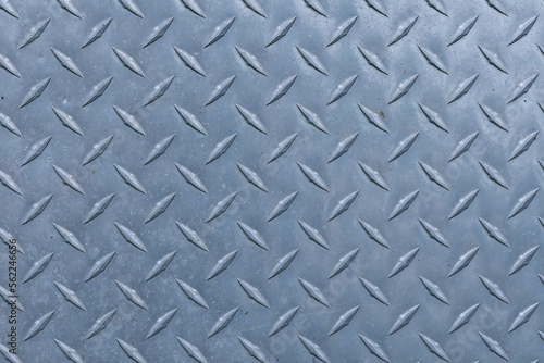 Weathered aluminum diamond plate texture. 