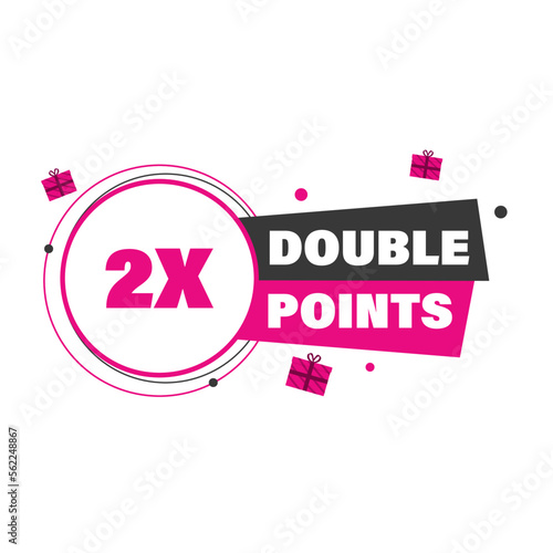 Double benefit from shopping. Promotional poster for social networks, shops and websites