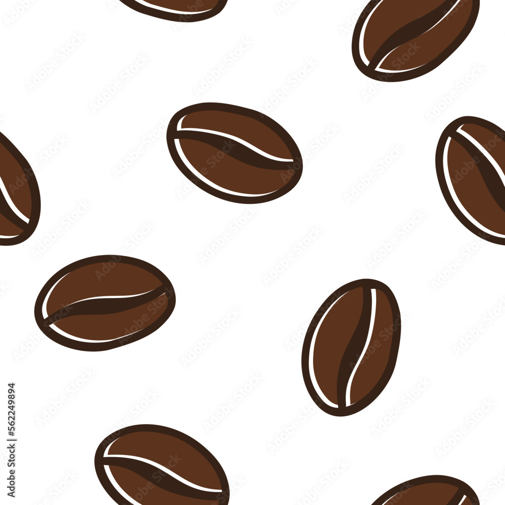 Coffee beans seamless pattern with retro-style misprint effect, Sketch Arabica vector repeat for fabric, wrapping paper Coffee beans seamless pattern with retro-style misprint effect, Sketch Arabica vector repeat for fabric, wrapping paper