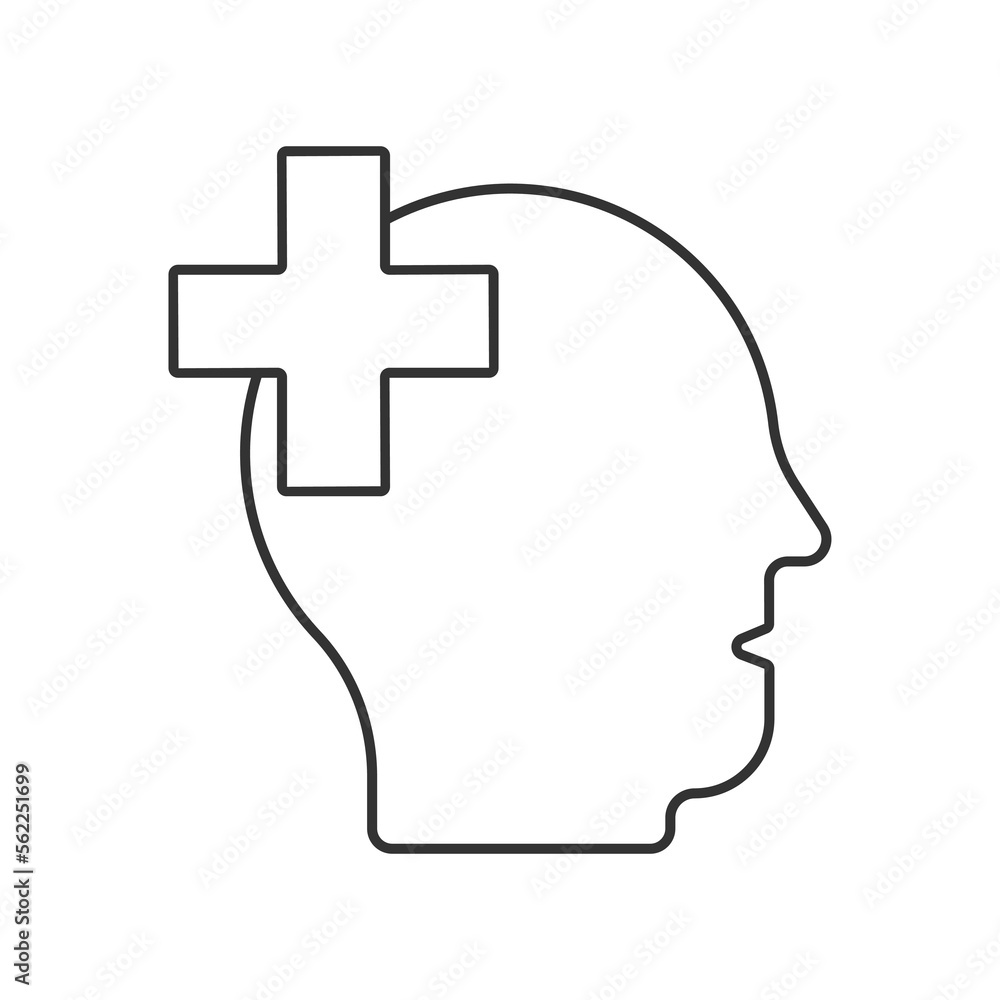 Brain health vector icon. Line sign for mobile concept and web design. Symbol, logo illustration. Vector graphics Brain health vector icon. Line sign for mobile concept and web design. Symbol, logo illustration. Vector graphics