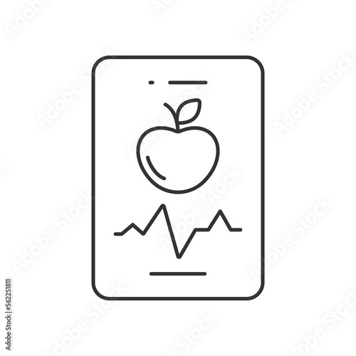 Diet vector icon. Line sign for mobile concept and web design. Symbol, logo illustration. Vector graphics