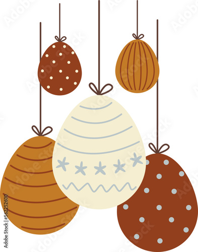 Hang up Easter Eggs Decoration flat icon