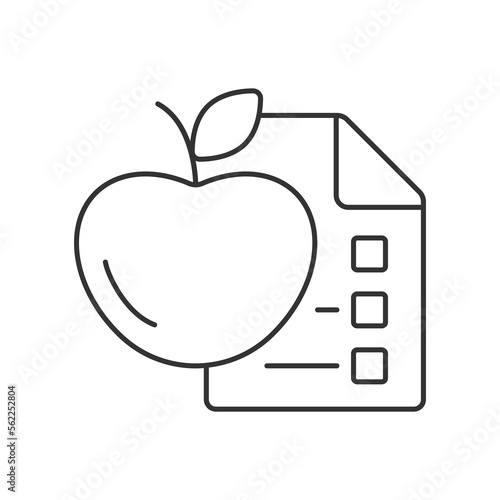 Diet vector icon. Line sign for mobile concept and web design. Symbol, logo illustration. Vector graphics