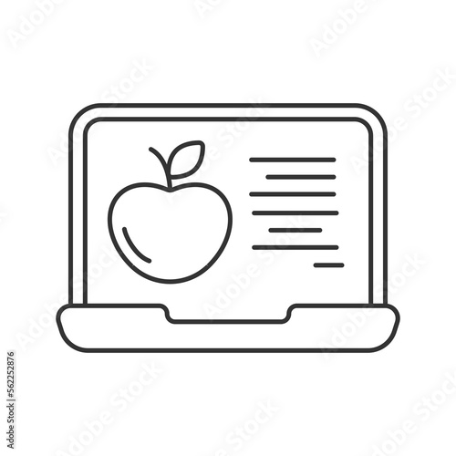 Diet vector icon. Line sign for mobile concept and web design. Symbol, logo illustration. Vector graphics
