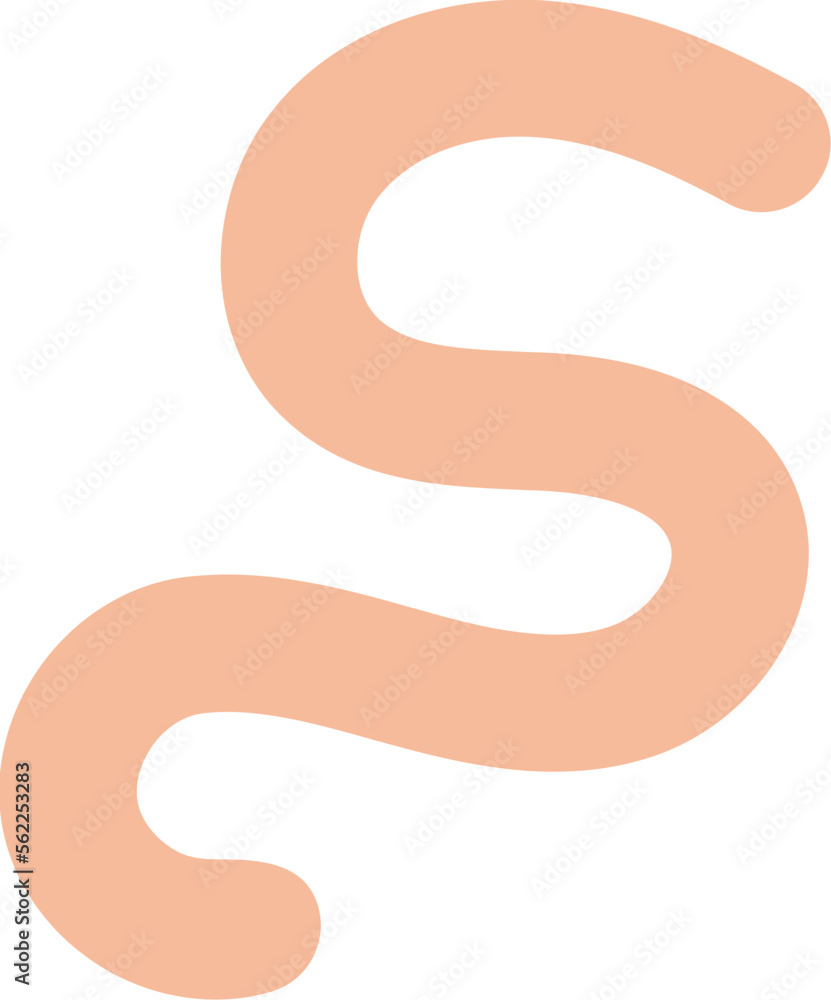 Wavy abstract shape illustration Wavy abstract shape illustration