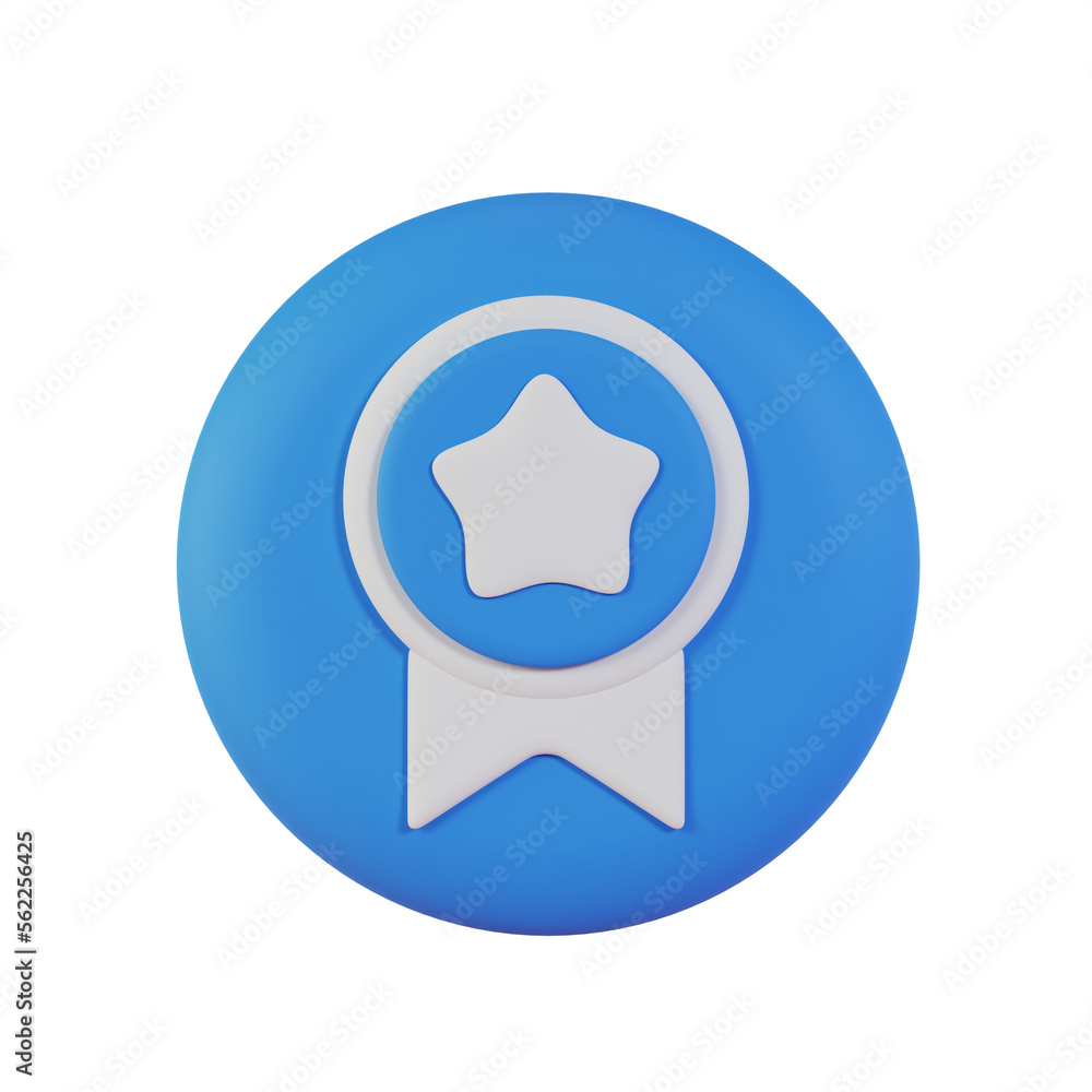 3d medal badge icon illustration 3d medal badge icon illustration