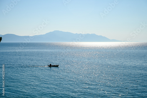 Fishing boat on the open sea.