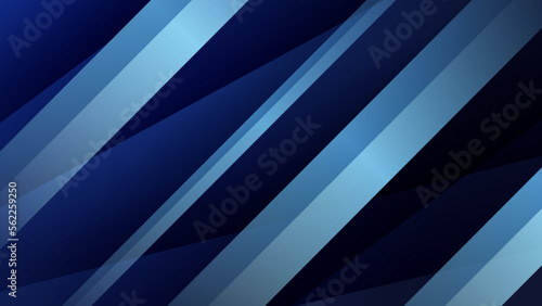 Modern dark blue background with abstract overlap shape, dynamic and sport banner concept