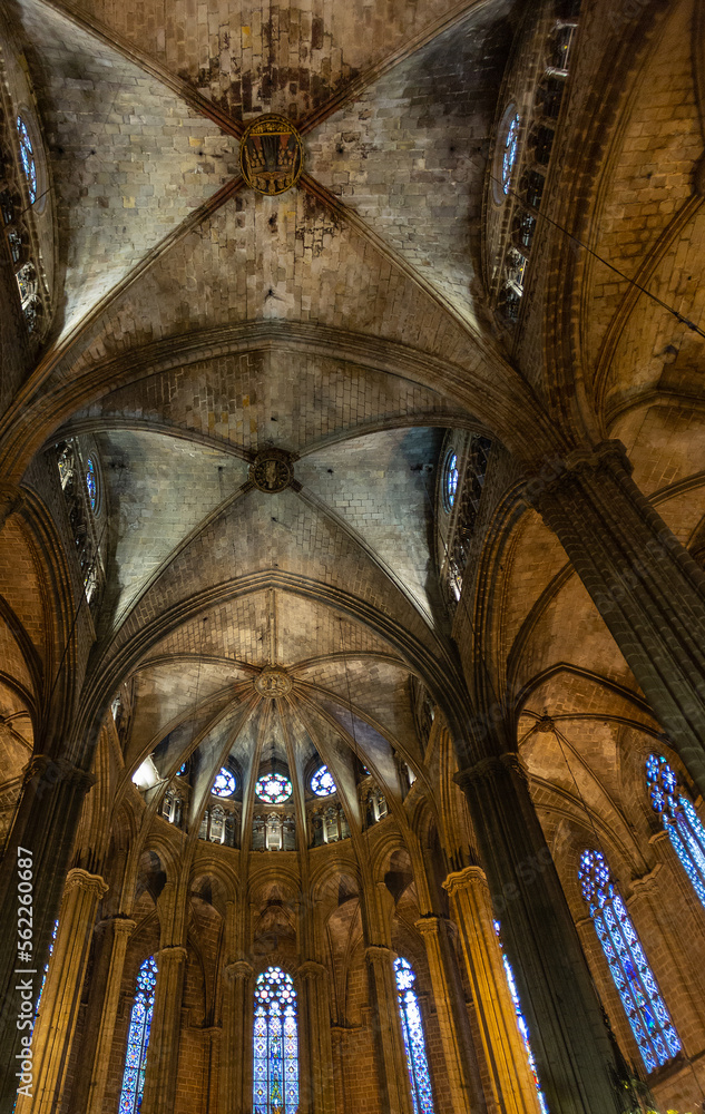Detail of interior of Barcelona Cathedral Detail of interior of Barcelona Cathedral