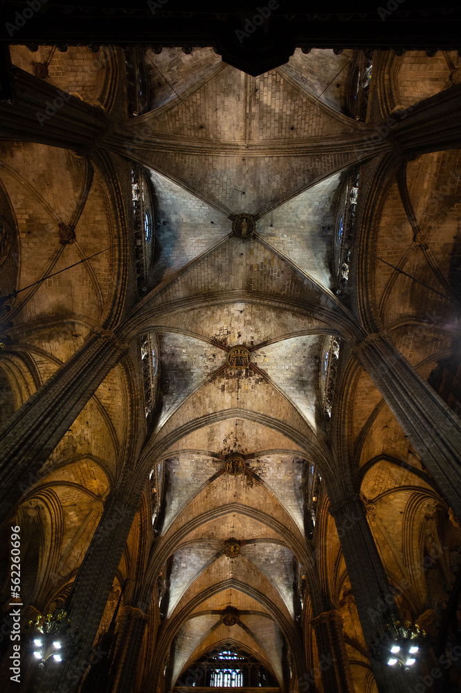 Detail of interior of Barcelona Cathedral Detail of interior of Barcelona Cathedral