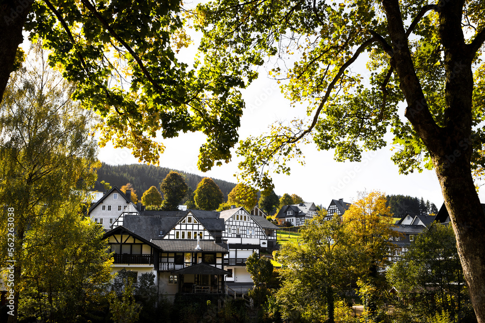 Westfeld village in the sauerland germany