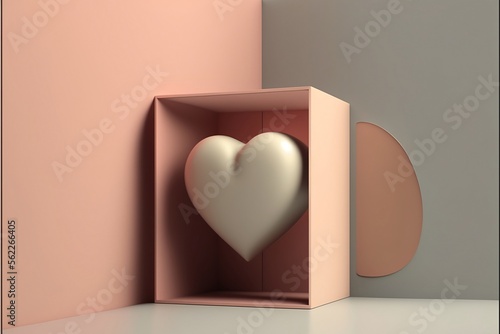 Valentine's day bold minimalism heartbox  photo