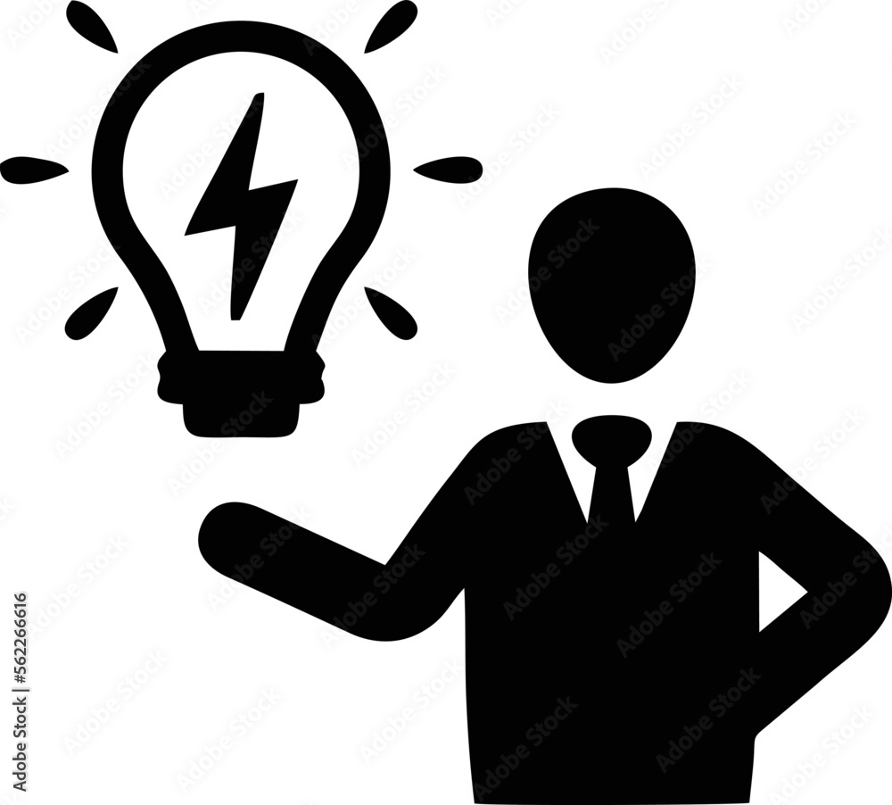 Idea icon symbol in black, creative inovation bulb symbol vector image Idea icon symbol in black, creative inovation bulb symbol vector image