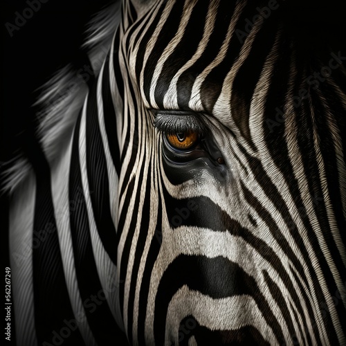 zebra close up - Generative AI