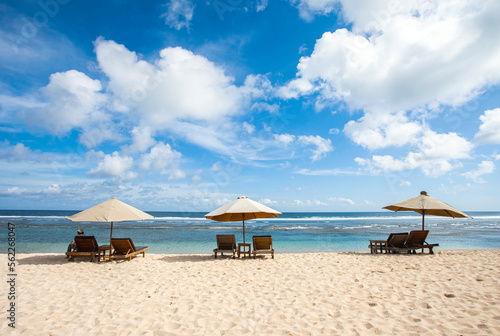 Beautiful view of Melasti Beach  a tropical beach  famous tourist destination located in Bali Island  Indonesia.