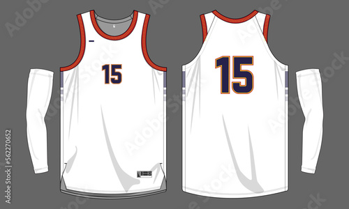 basketball jersey template isolated vector apparel