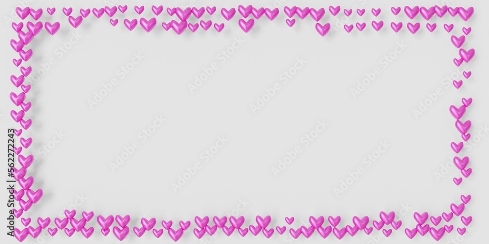Valentine's Day Background: Frame with cute little colorful hearts (3D Rendering) Valentine's Day Background: Frame with cute little colorful hearts (3D Rendering)