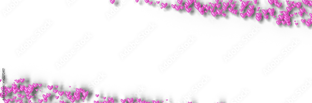 Valentine's Day Background: Frame with cute little colorful hearts  (3D Rendering)