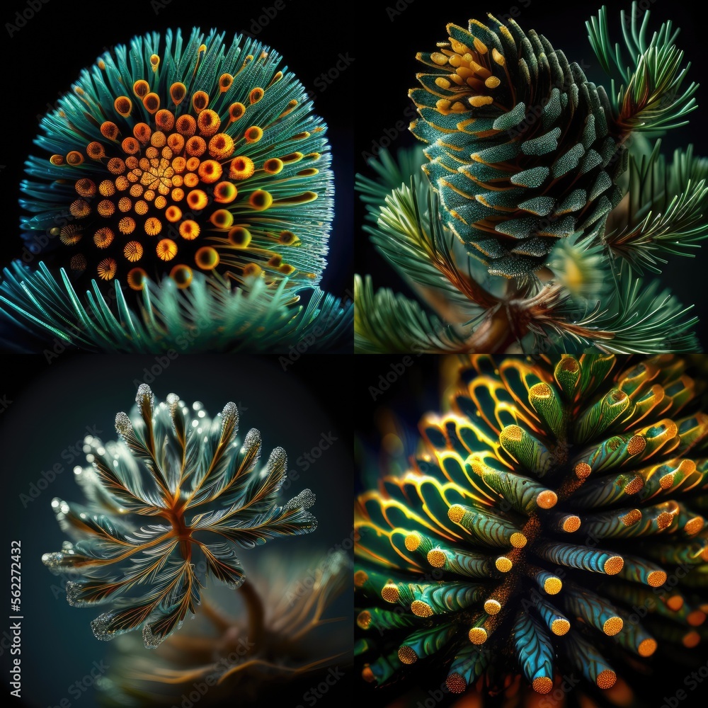 Microphotography generated by AI