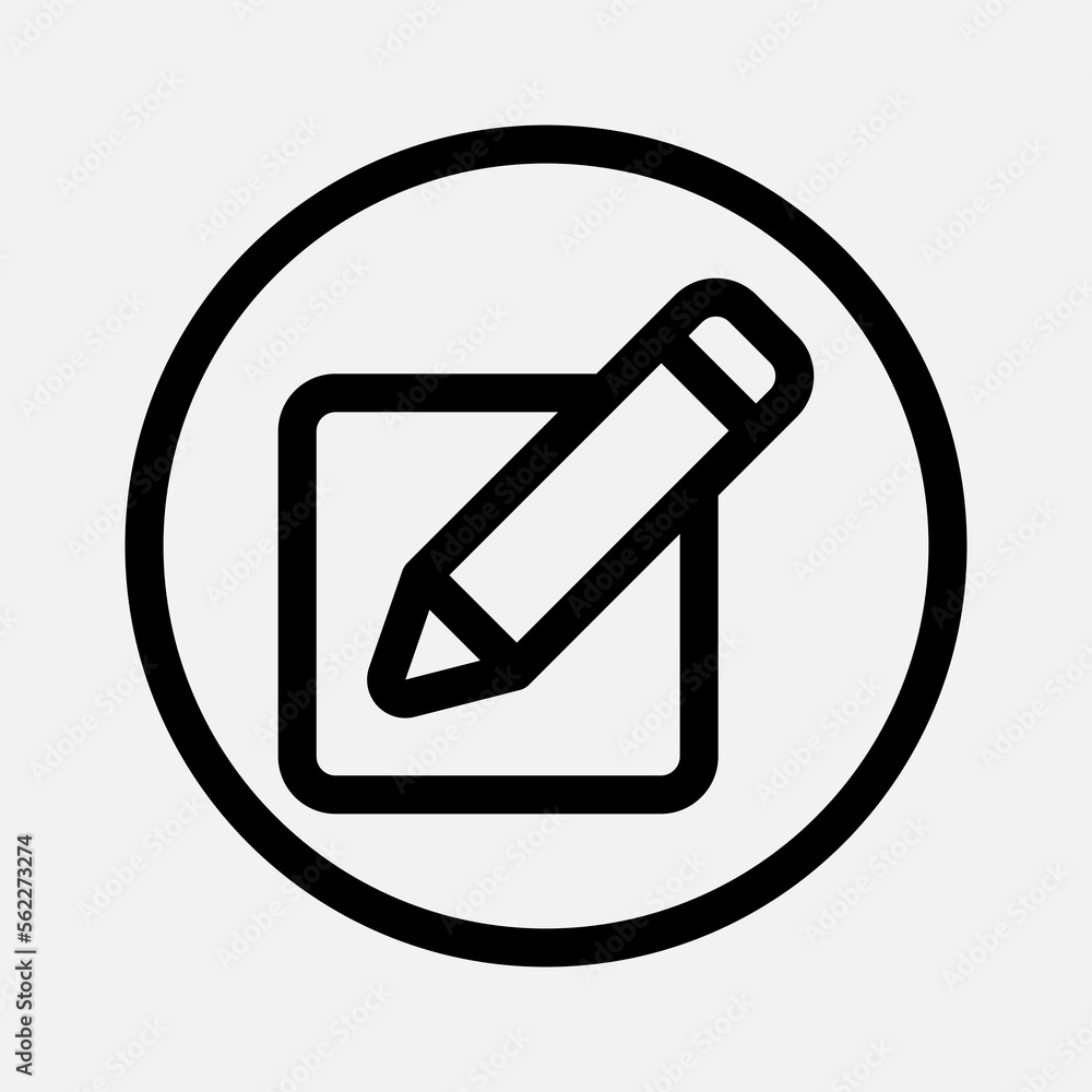 Edit icon in line style about essentials, use for website mobile app presentation Edit icon in line style about essentials, use for website mobile app presentation