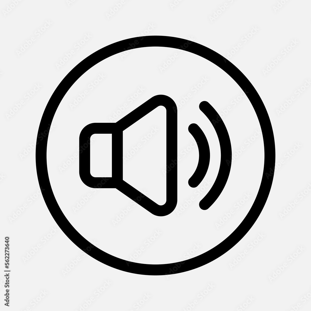 Sound icon in line style about essentials, use for website mobile app presentation Sound icon in line style about essentials, use for website mobile app presentation