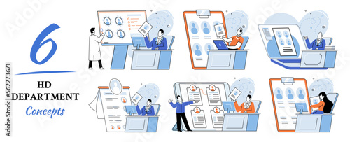 Business concepts human resourses HR department, increasing employee engagement, worker performance evaluation. Personal staff training for business development, motivation for evolution of initiative