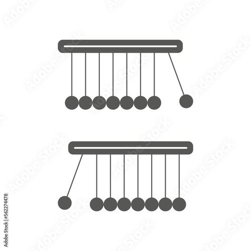 Newton cradle.newtone for game design. Technology movement. Vector illustration.