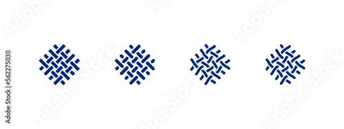 Fabric icons set. Textile Rug steaming, mat, carpets or flooring icon in flat style concept.	