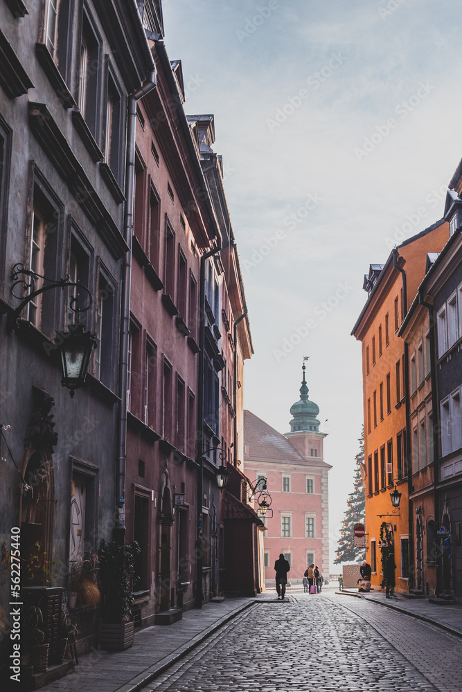 Old city of Warsaw in the morning