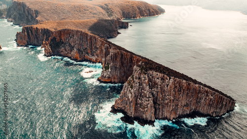 Drone Aerial of Tasman Peninsula, Cape Hauy, In Tasman National Park, Tasmania