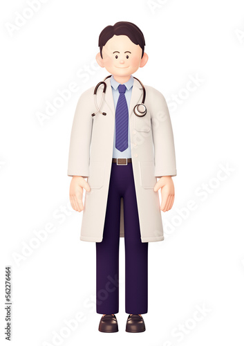 3d illustration of a doctor in a gown