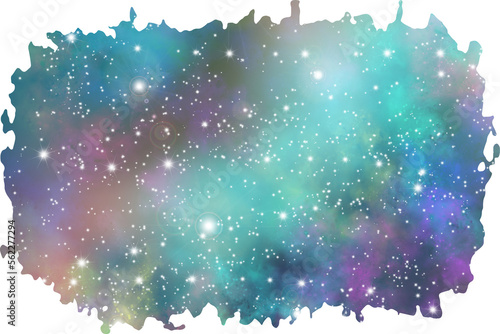 Sublimation brush illustration Galaxy Space background