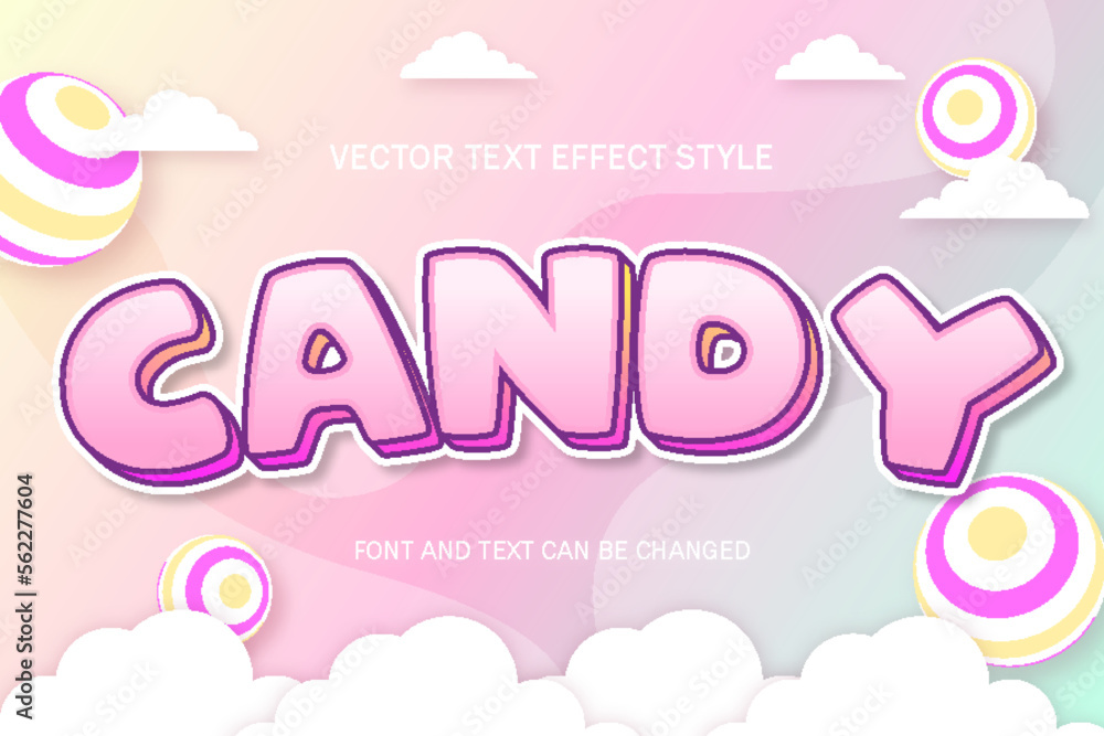 candy sweet 3d editable text effect font style template cute typography background design food logo title typography candy sweet 3d editable text effect font style template cute typography background design food logo title typography