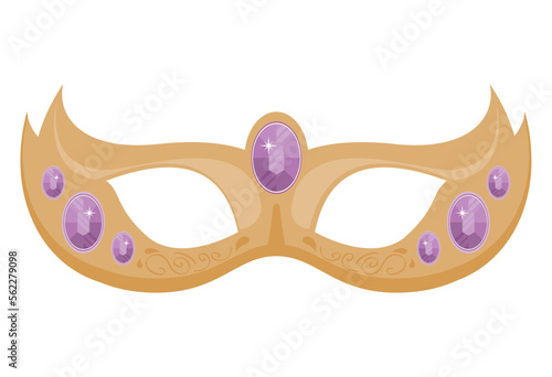 mardi gras yellow mask