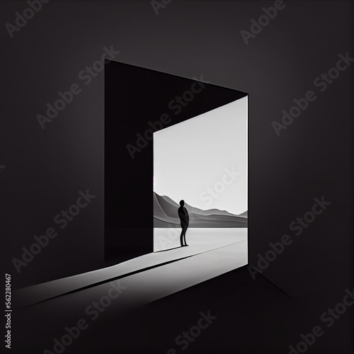 Minimalist background with light colors and high detail