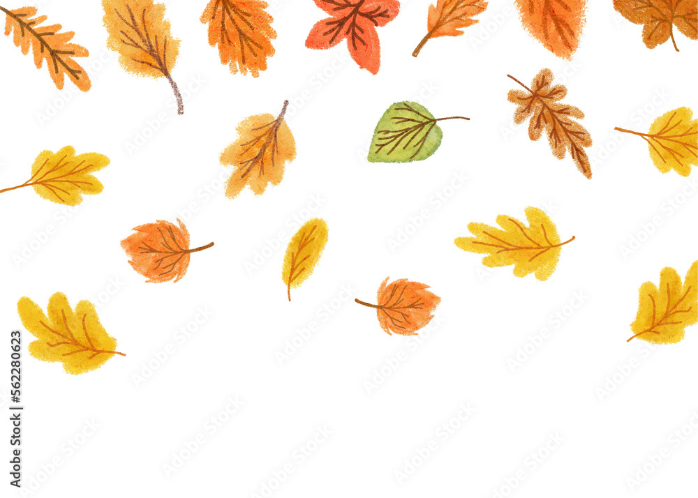 Obraz premium autumn leaf frame background