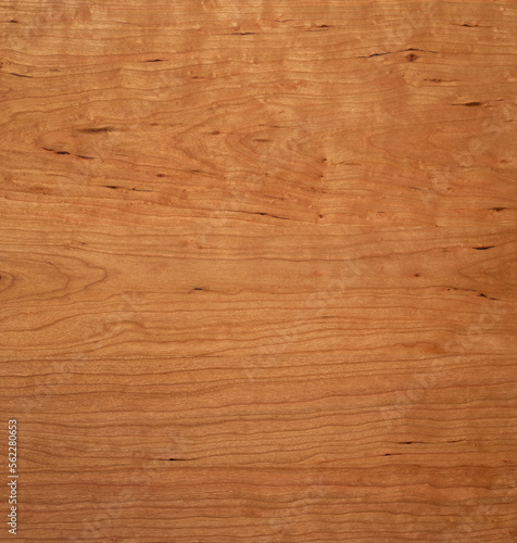Cherry wood plank top. Wood planks desktop background. Wooden planks texture background.