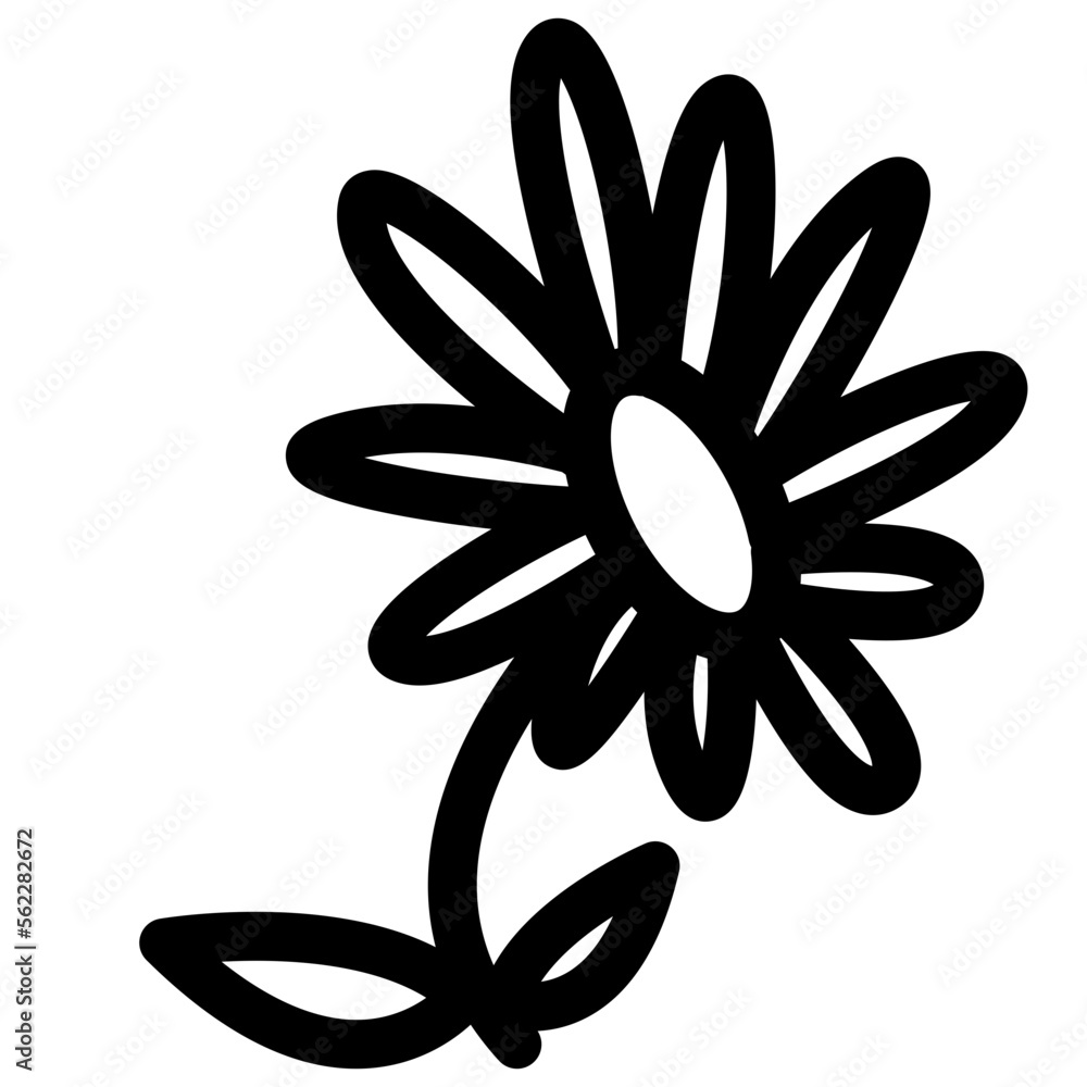 daisy icon black white outline daisy icon black white outline
