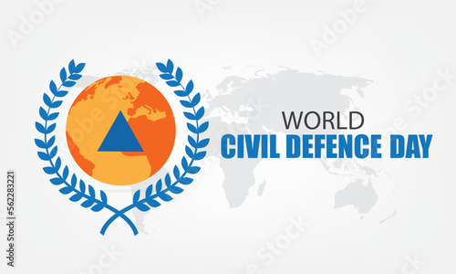Vector Illustration World Civil Defence Day. Simple and Elegant Design