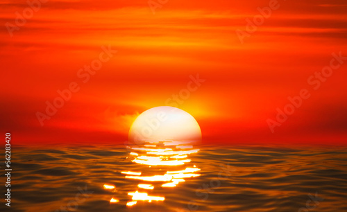 Fototapeta Naklejka Na Ścianę i Meble -  tropical sea at sunset