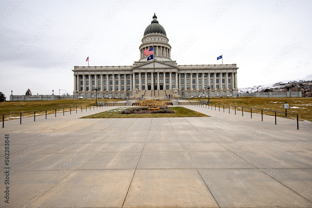 Utah State Capitol Building in winter