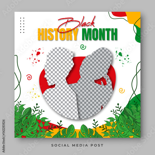 Black history month social media banner template